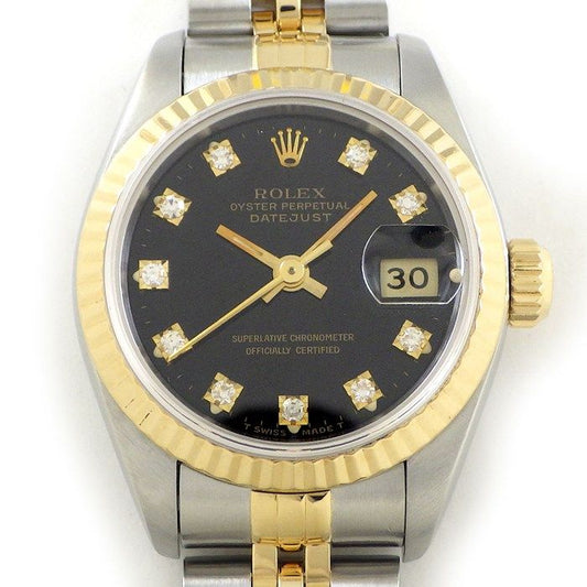 Rolex Datejust 69173G - 1993 Black Dial with Diamond Index