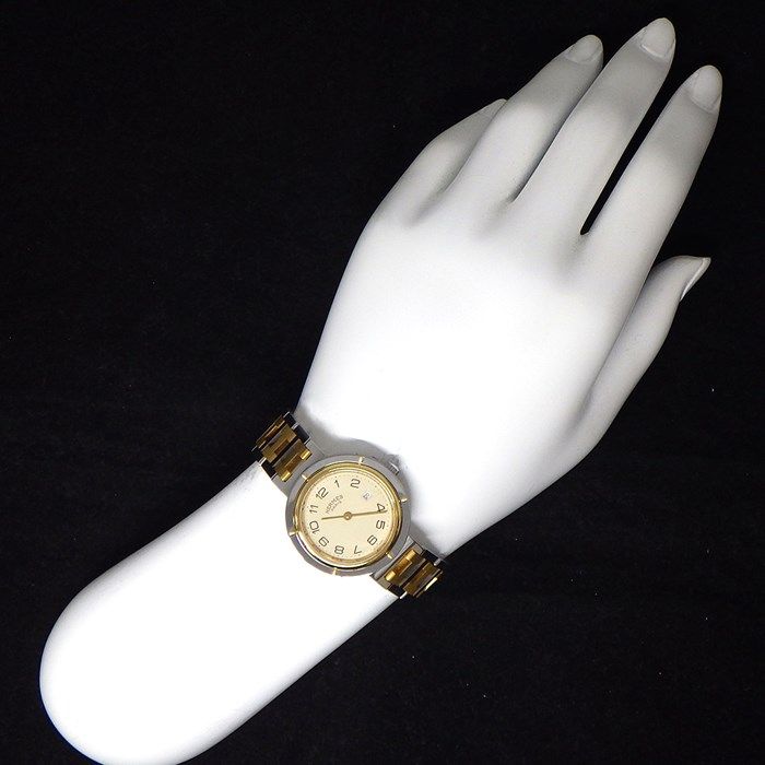 HERMES Clipper CL4.220 Ivory Dial Quartz Watch - Exquisite Craftsmanship