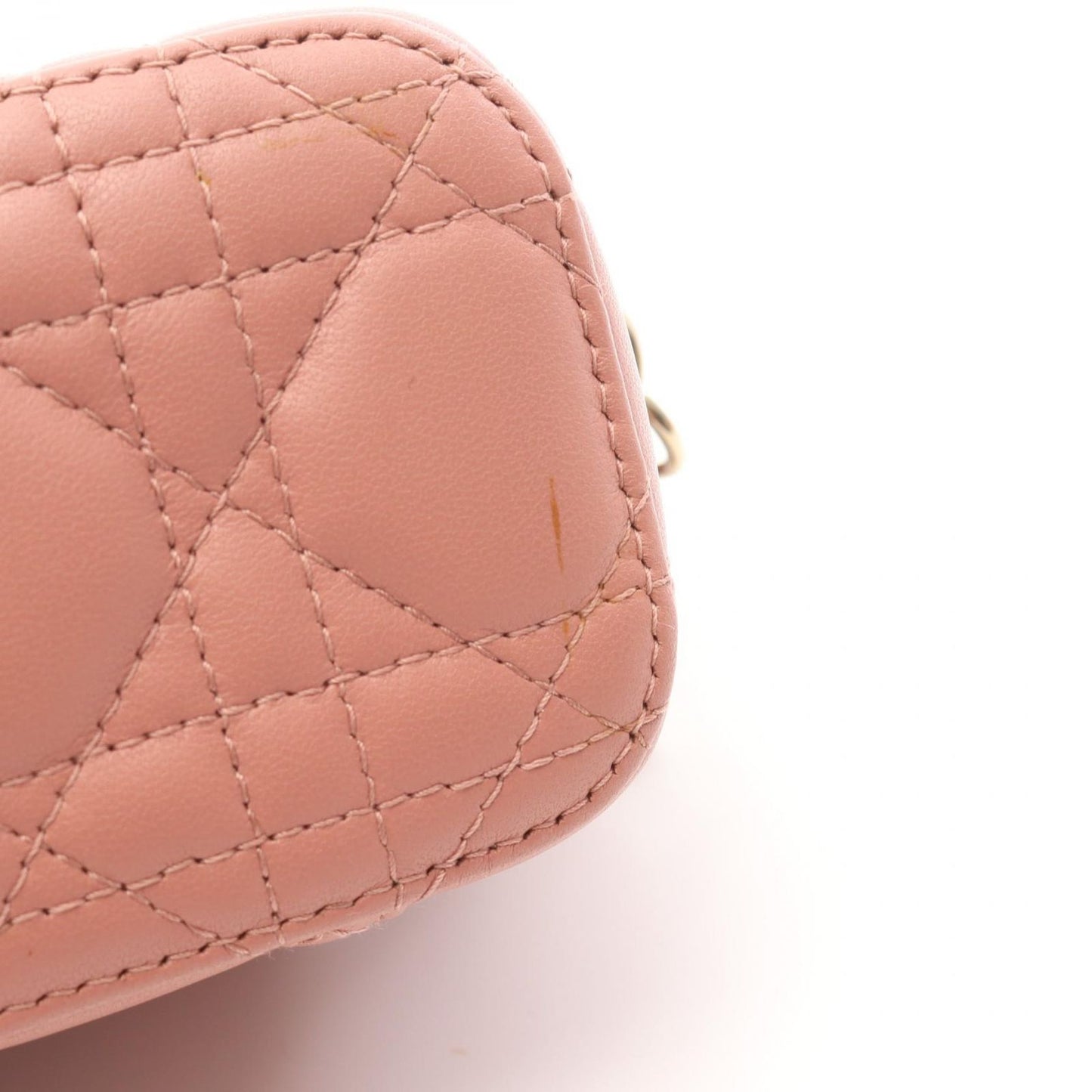 Dior Lady Dior Micro Vanity Bag in Mauve Pink Leather