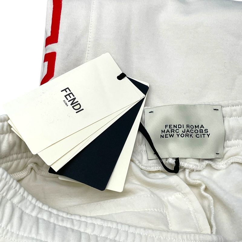 Fendi Side Logo Sweatpants FB0882 in White - Men's Luxury Fashion