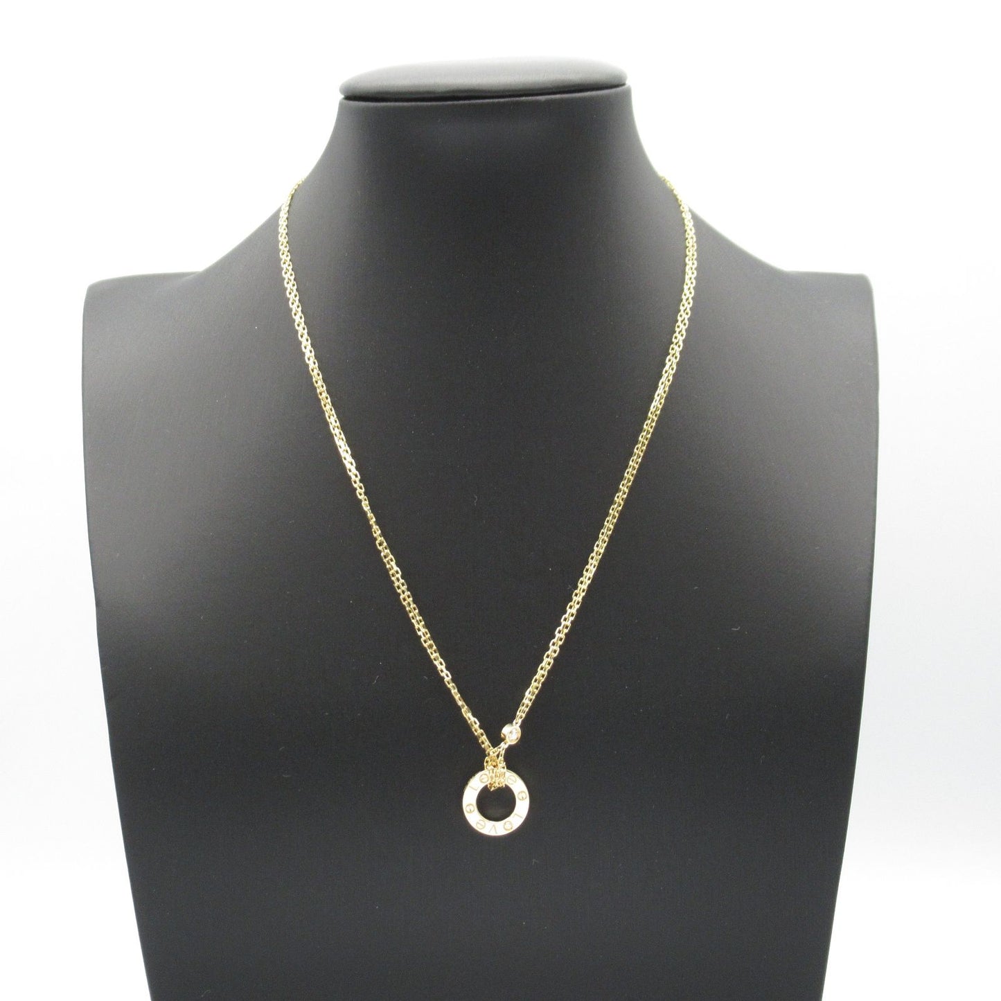 CARTIER Love Circle Necklace in 18K Yellow Gold with Diamonds