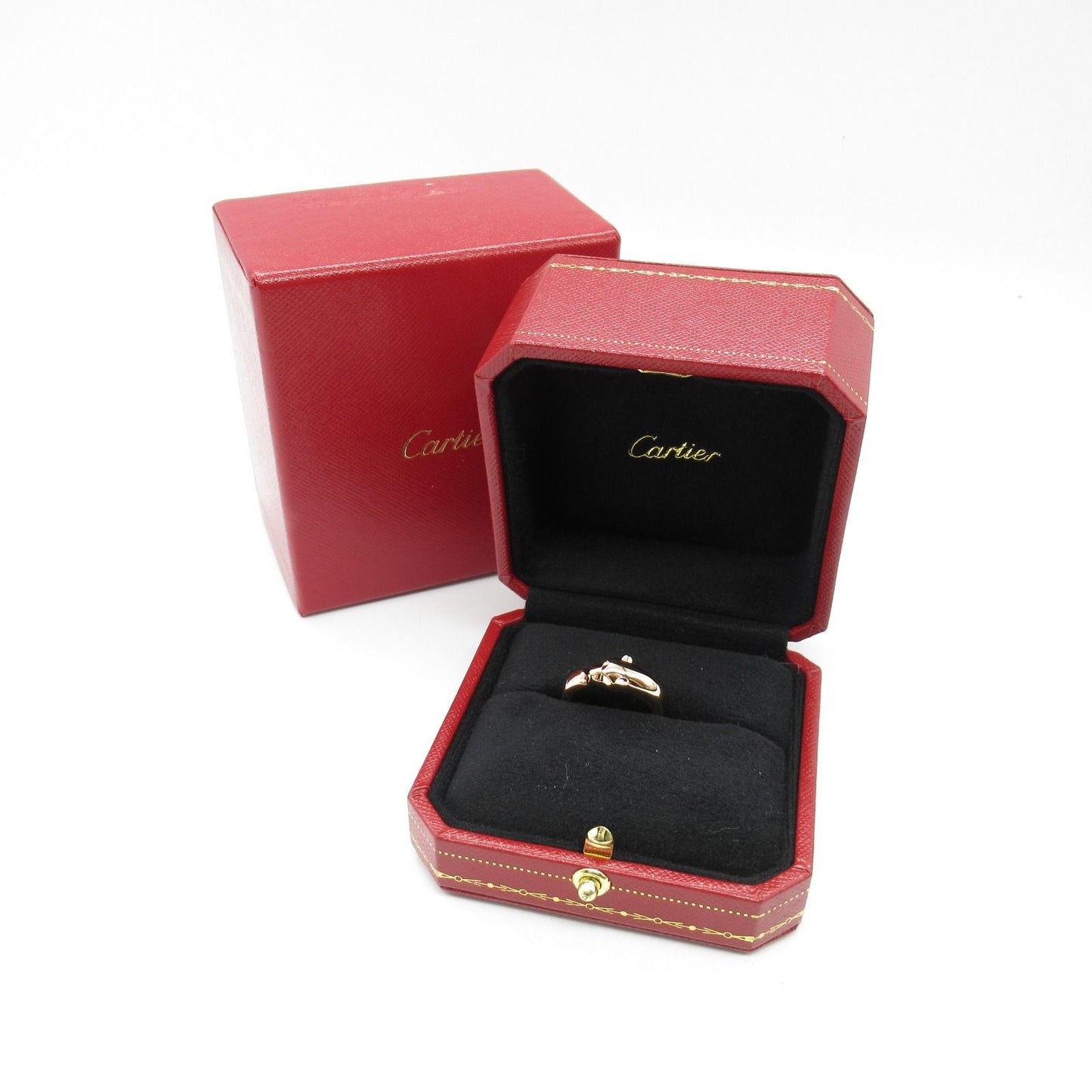 Cartier Panthère Ring with Tsavorite and Onyx in 18K Pink Gold