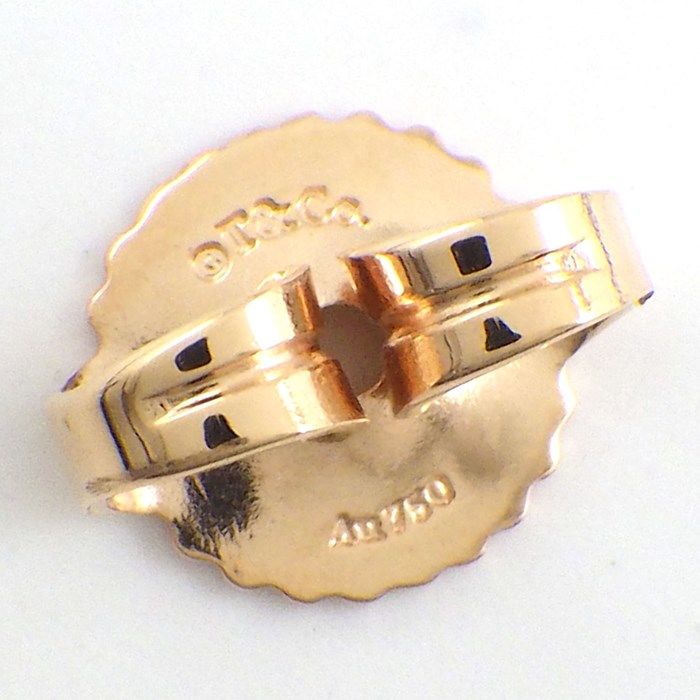 Tiffany & Co. T Smile Diamond Earrings in K18 Pink Gold