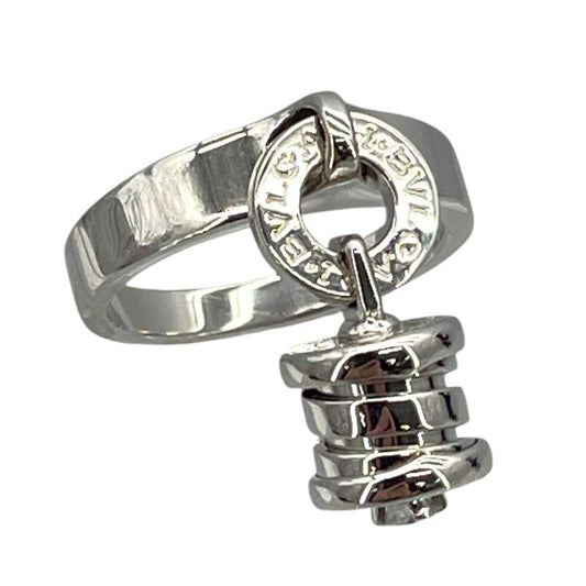 BVLGARI B.zero1 Element Ring in 750WG with Diamonds - Size 8