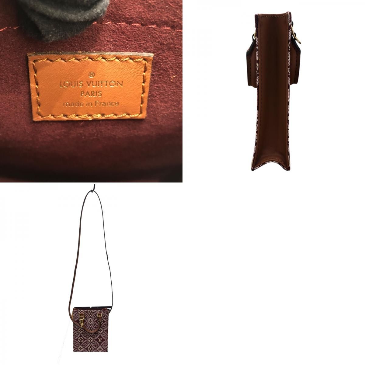 Louis Vuitton Petite Sac Plat M69846 Bordeaux Jacquard Shoulder Bag