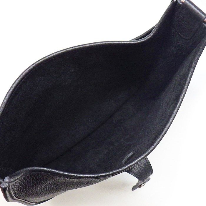HERMES Evelyne III PM Black Togo Leather Shoulder Bag 2022