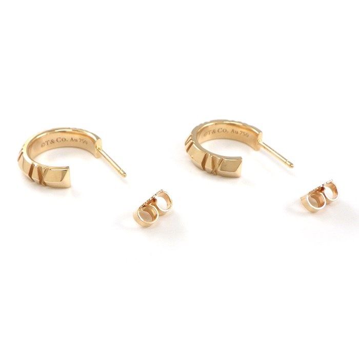 Tiffany & Co. Atlas X Hoop Earrings in K18 Pink Gold