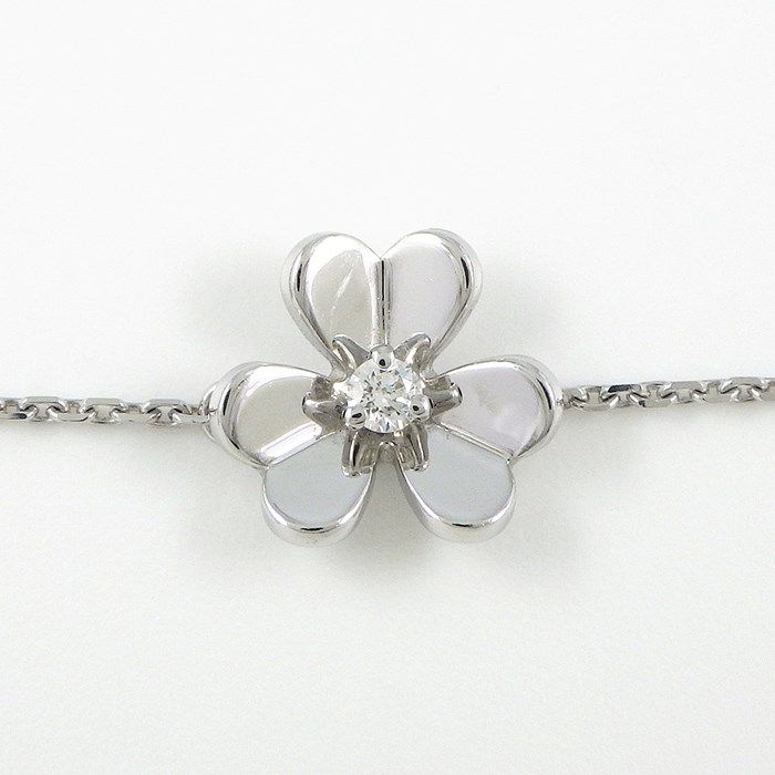 Van Cleef & Arpels Frivole Mini Bracelet with Diamond in K18 White Gold