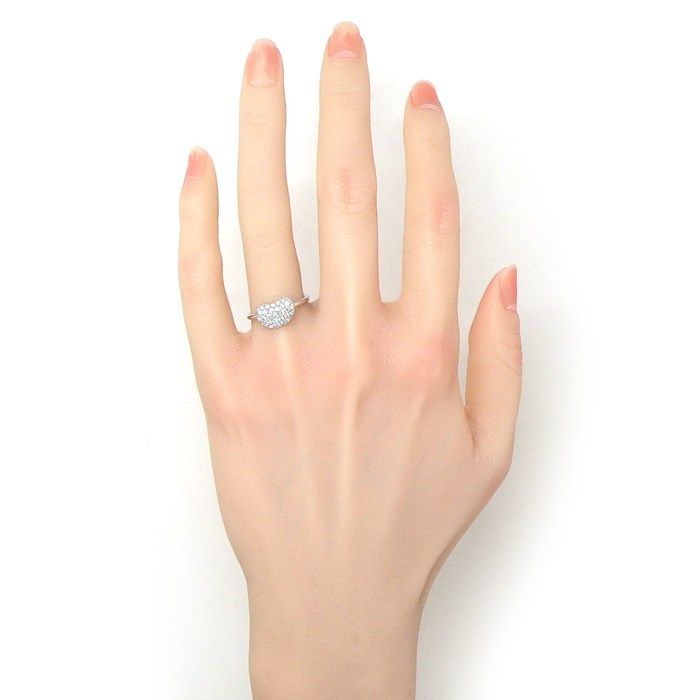 Tiffany & Co. Bean Design Ring with Pave Diamonds, 0.38ct, PT950