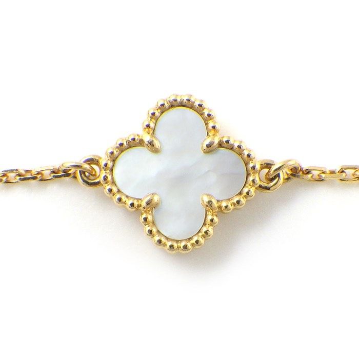 Van Cleef & Arpels Sweet Alhambra Bracelet in K18YG & White Shell