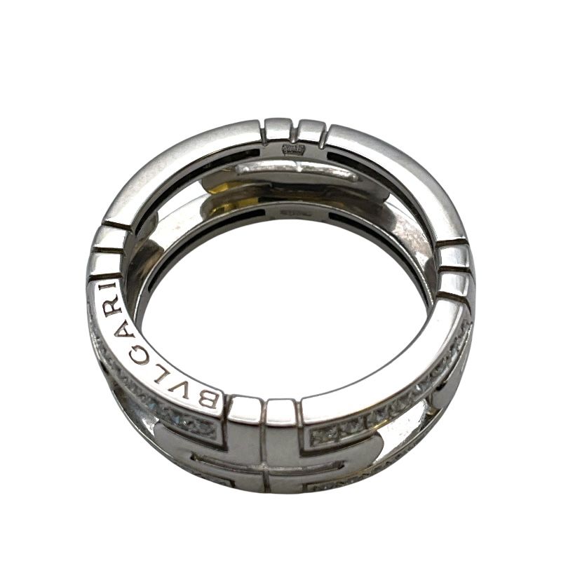BVLGARI Open Parentesi Diamond Ring in K18 White Gold