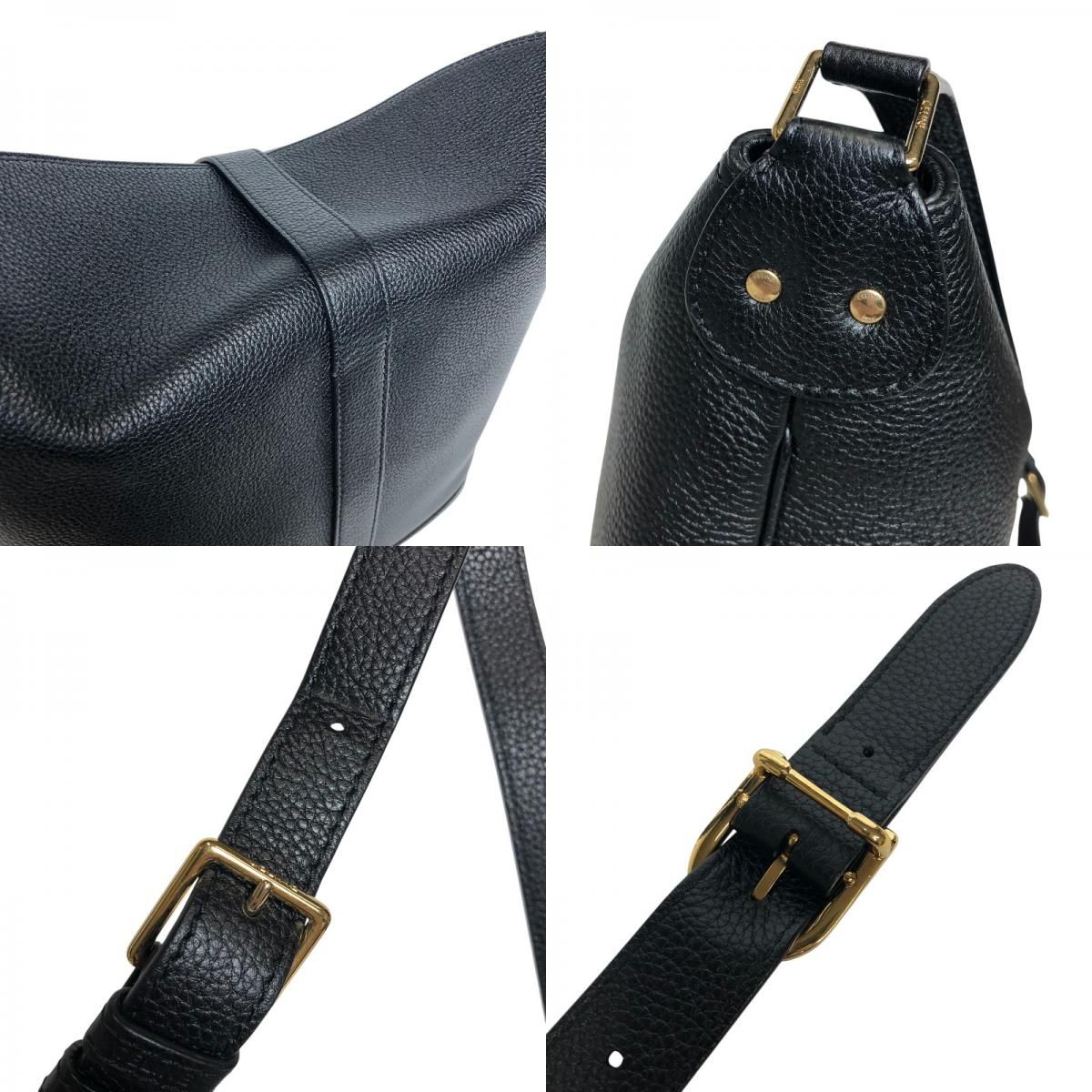 CELINE Black Sis Bucket Bag with Gold Hardware - Timeless Elegance