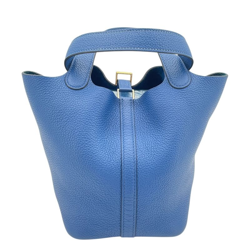 HERMES Picotin Lock PM Blue France with Gold Hardware - Z Stamp