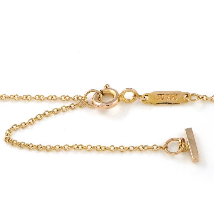 Tiffany & Co. T Smile Small Necklace in K18 Pink Gold