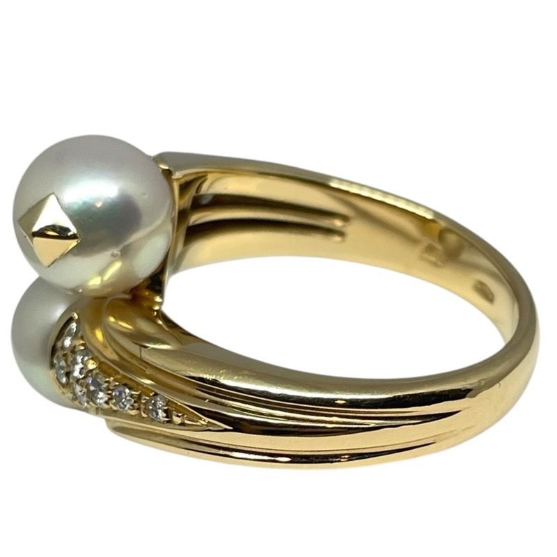 BVLGARI Passodoppio Ring 750 with Pearl and Diamond