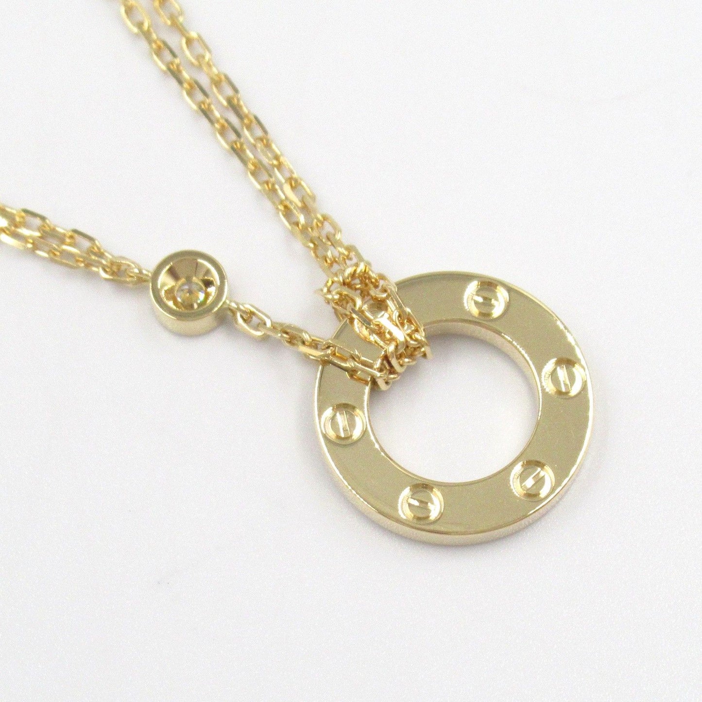 Cartier Love Circle Necklace in 18K Yellow Gold with Diamonds