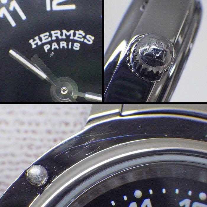 HERMES Clipper CL4.210 Black Dial Quartz Watch - Timeless Elegance