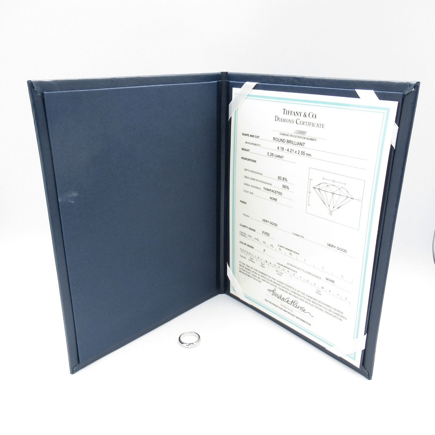 TIFFANY & CO Dot Diamond Ring in Platinum - Size 8.5