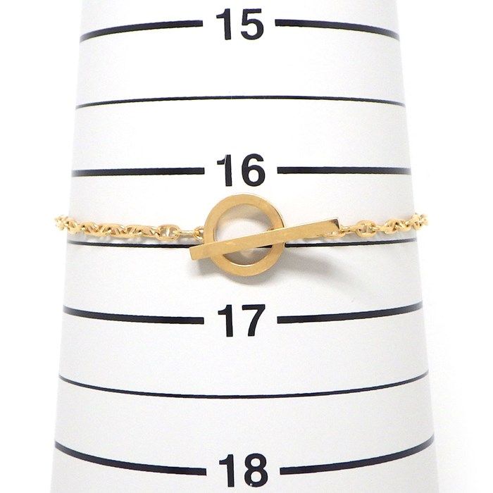 HERMES Chaine d'Ancre Contour Bracelet with Diamonds in K18 Pink Gold