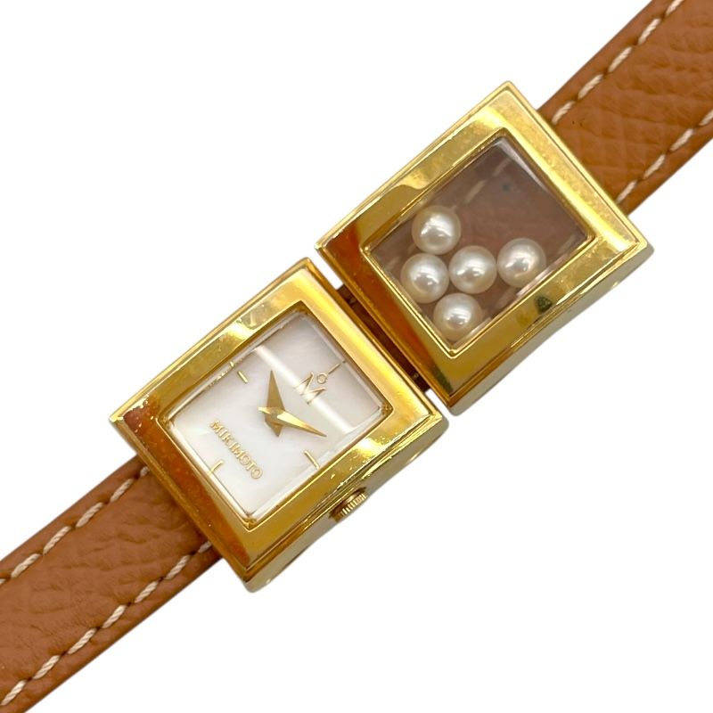 MIKIMOTO Pearl Watch with White Shell Dial - Exquisite Ladies Timepiece