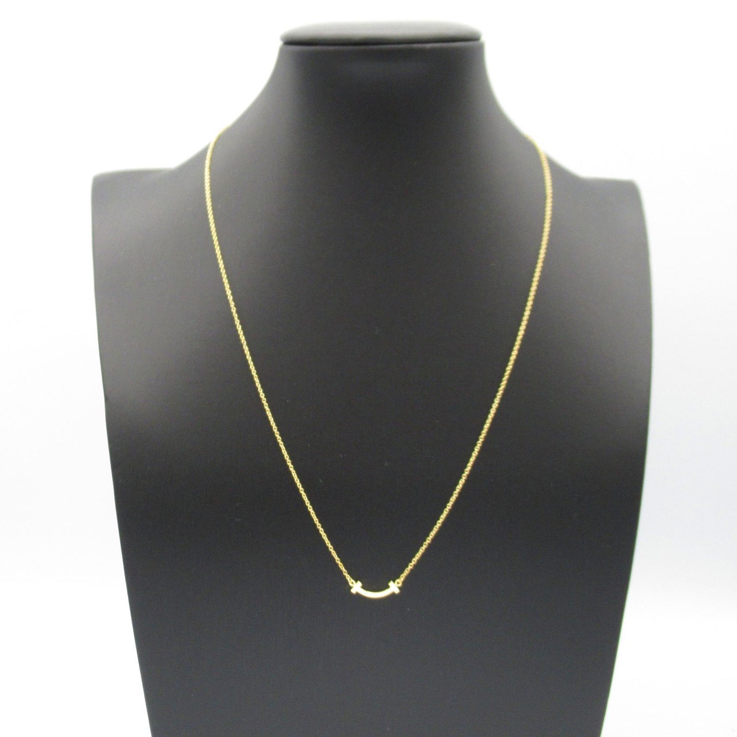 TIFFANY & CO T-Smile Mini Necklace in K18 Yellow Gold