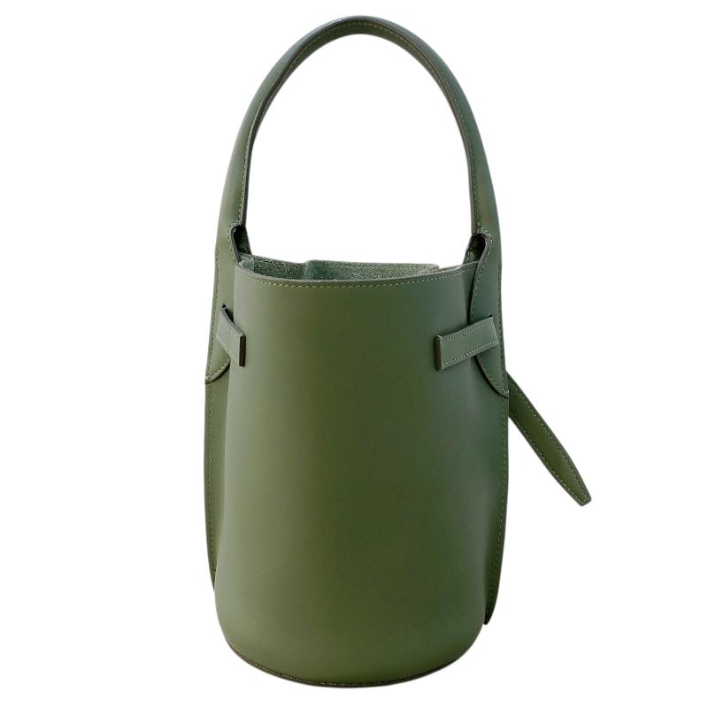 CELINE Big Bucket Bag 2WAY in Khaki with Silver Hardware