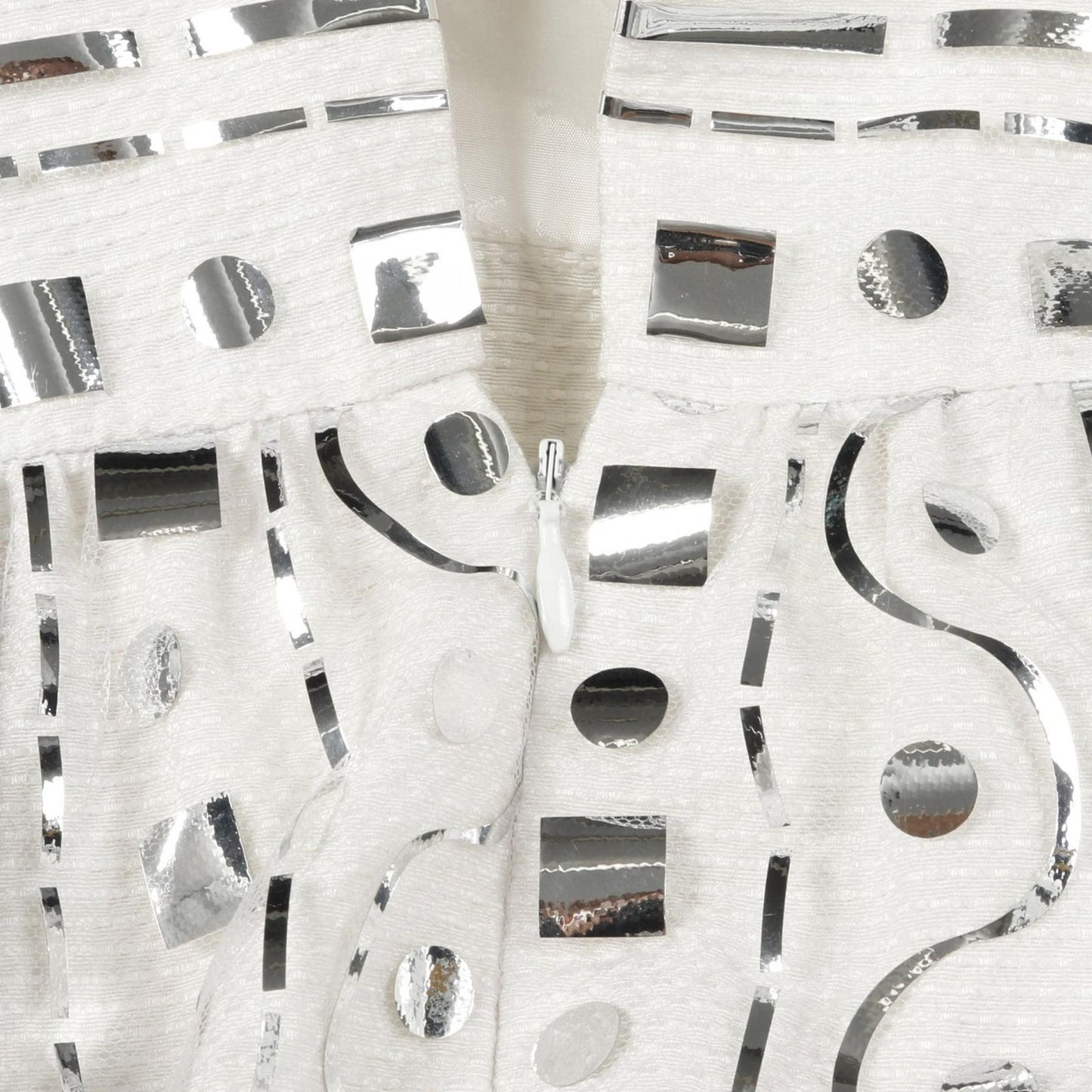 FENDI White & Silver Cotton Dress - Timeless Elegance