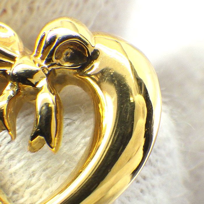 Tiffany & Co. Heart with Bow Necklace in K18 Yellow Gold