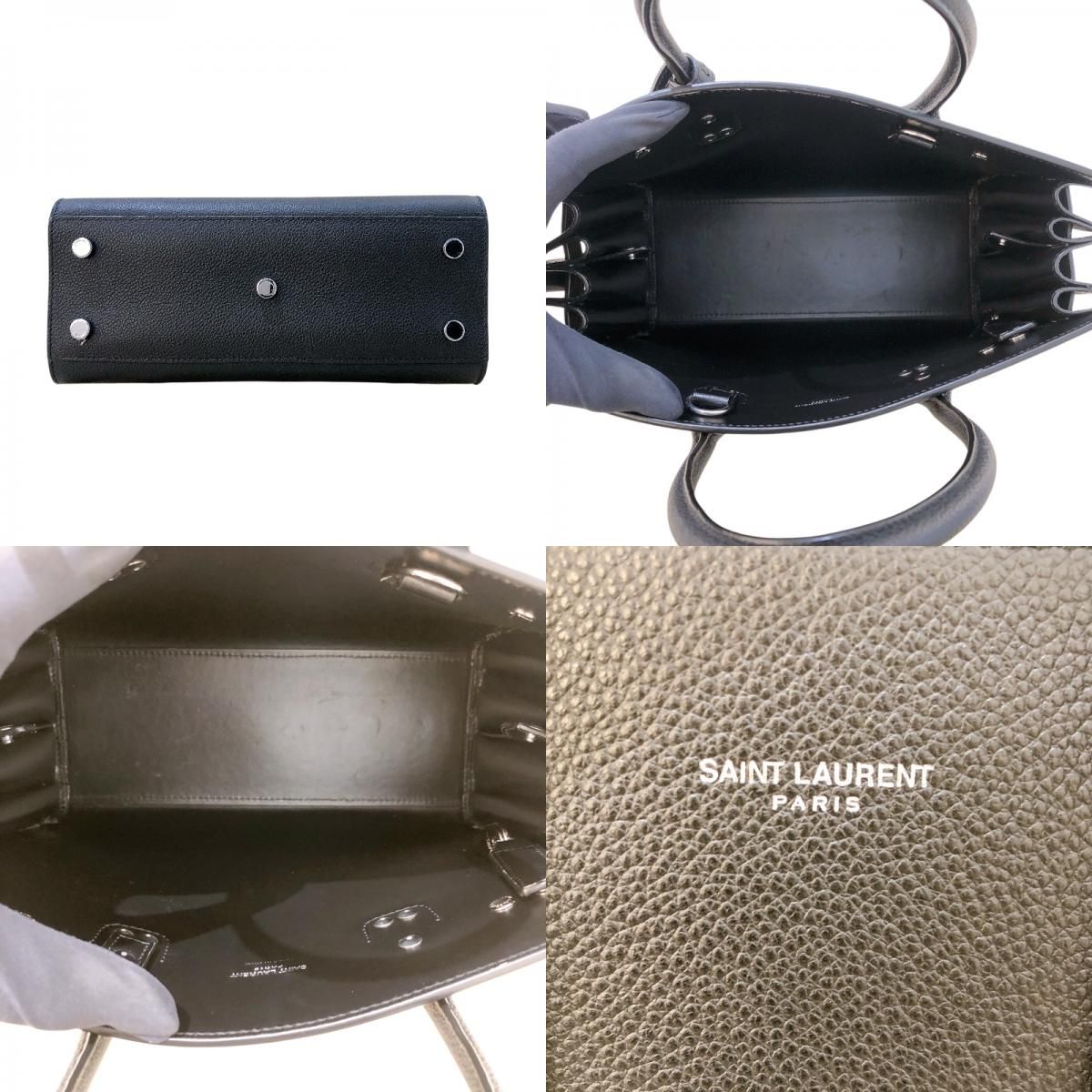 SAINT LAURENT Sac De Jour Baby Black Leather Handbag