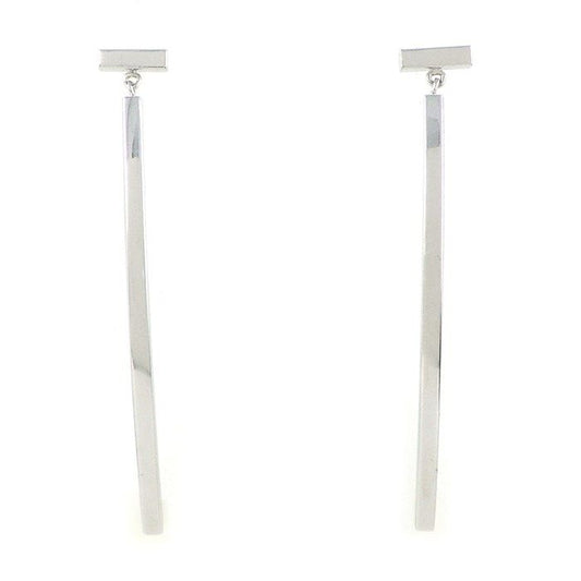Tiffany & Co. T Bar Swing Wire Earrings in K18 White Gold