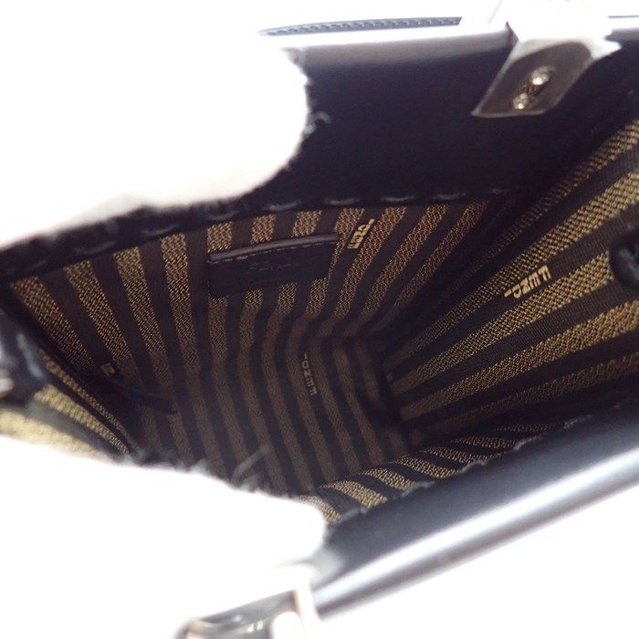 Fendi Sunshine Shopper Small Black Leather Handbag - A-Grade Condition
