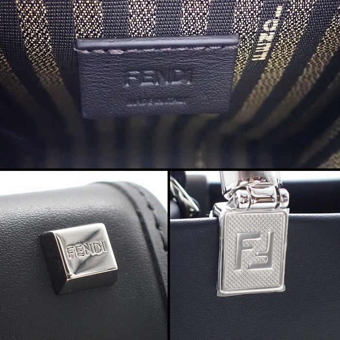 Fendi Sunshine Shopper Small Black Leather Handbag - A-Grade Condition