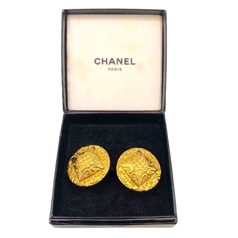 CHANEL Coco Mark Round Earrings - Exquisite Metal Jewelry