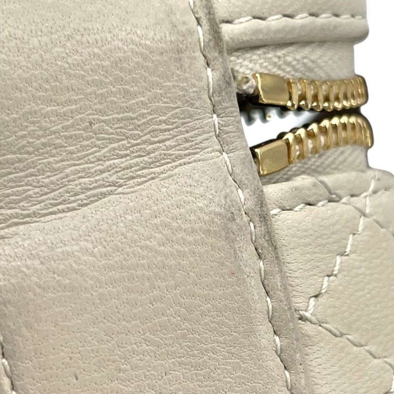 SAINT LAURENT Cream Leather Air Pods Case for Women