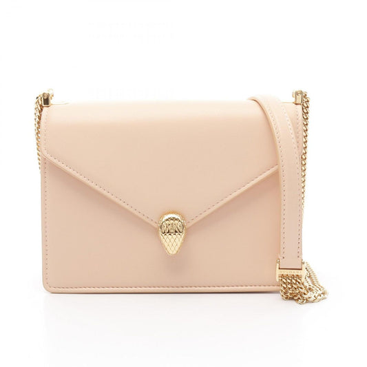 BVLGARI Serpenti Forever Chain Shoulder Bag in Baby Pink Leather