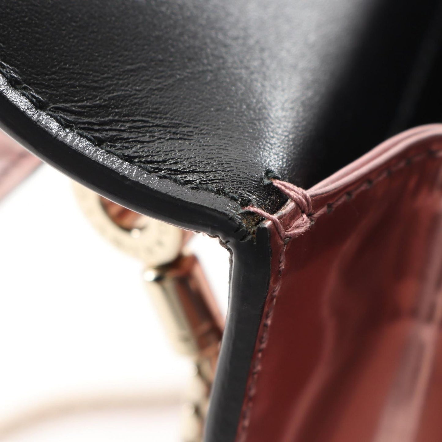 BVLGARI Serpenti Forever Metallic Pink Leather Handbag