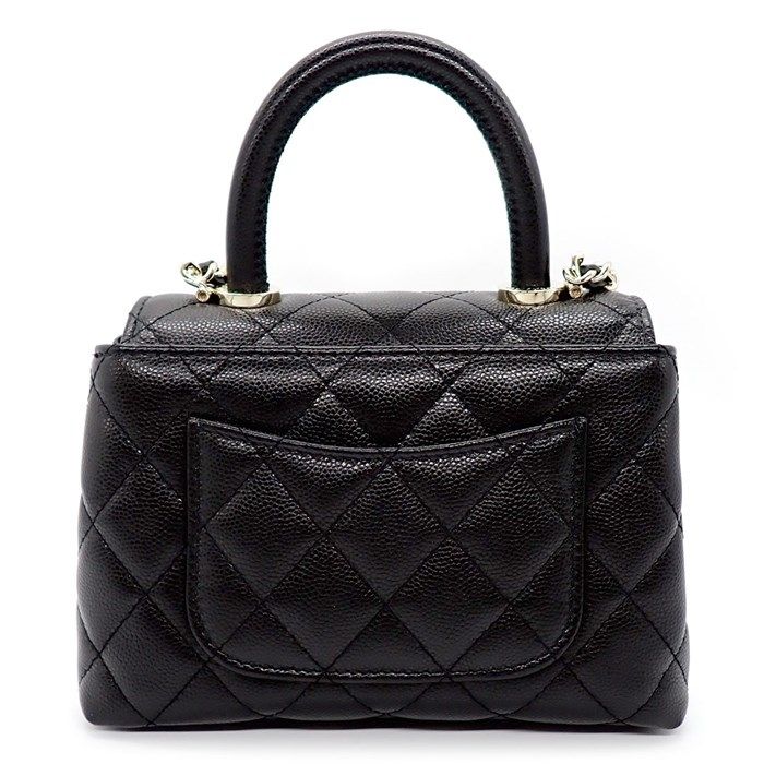 Chanel Coco Handle Extra Mini Handbag in Black Caviar Leather