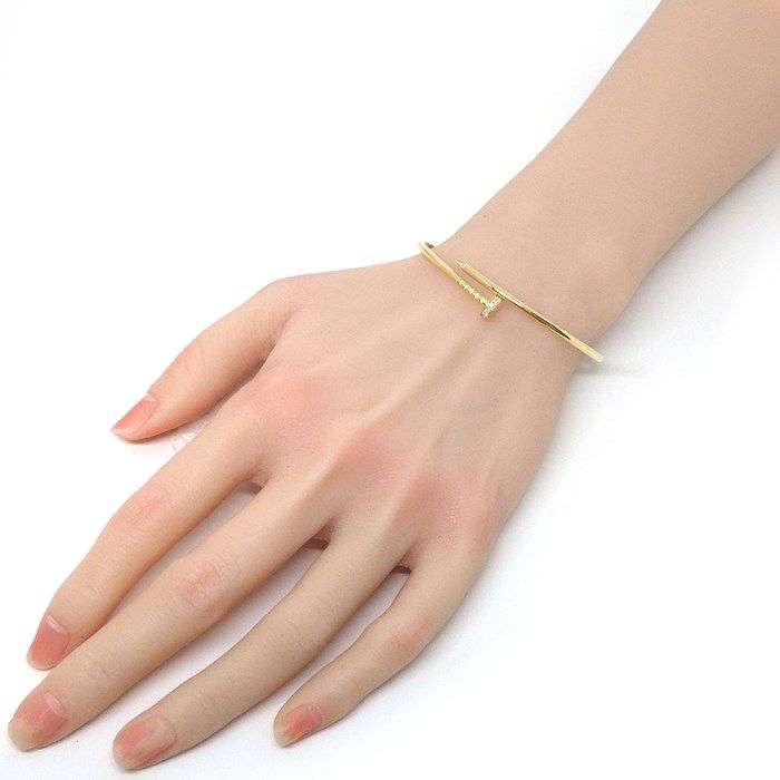 Cartier Juste un Clou Small Model Bangle with Diamonds - K18YG
