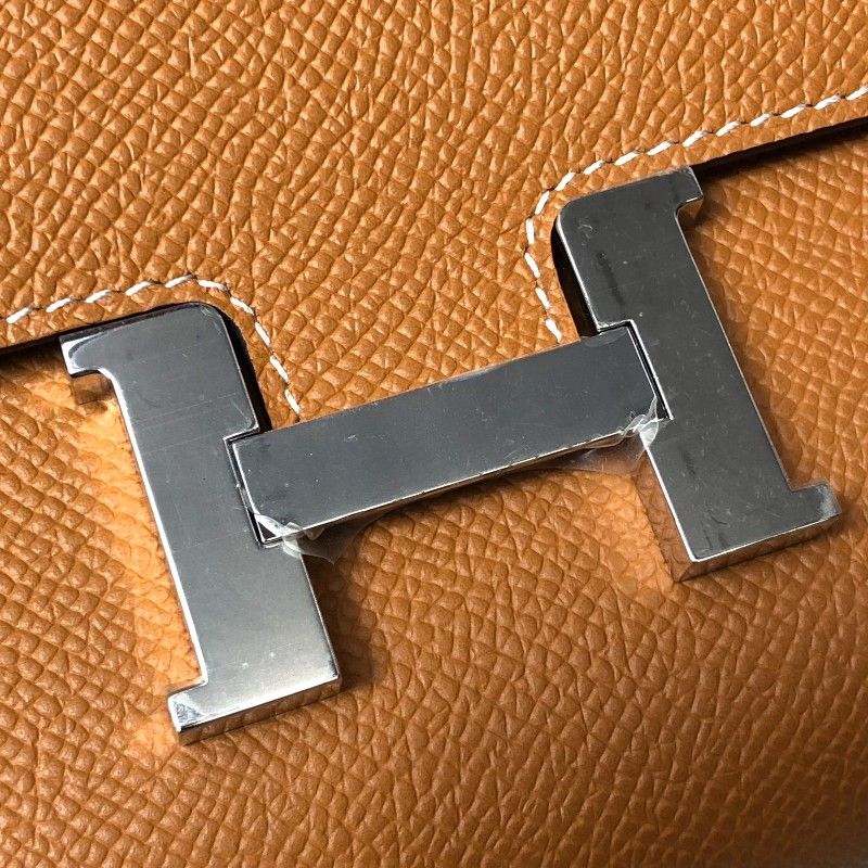 HERMES Constance To Go in Toffee with Silver Hardware - Authentic Luxury