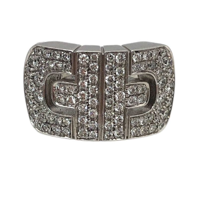 BVLGARI Parentesi Ring in K18 White Gold - Exquisite Luxury