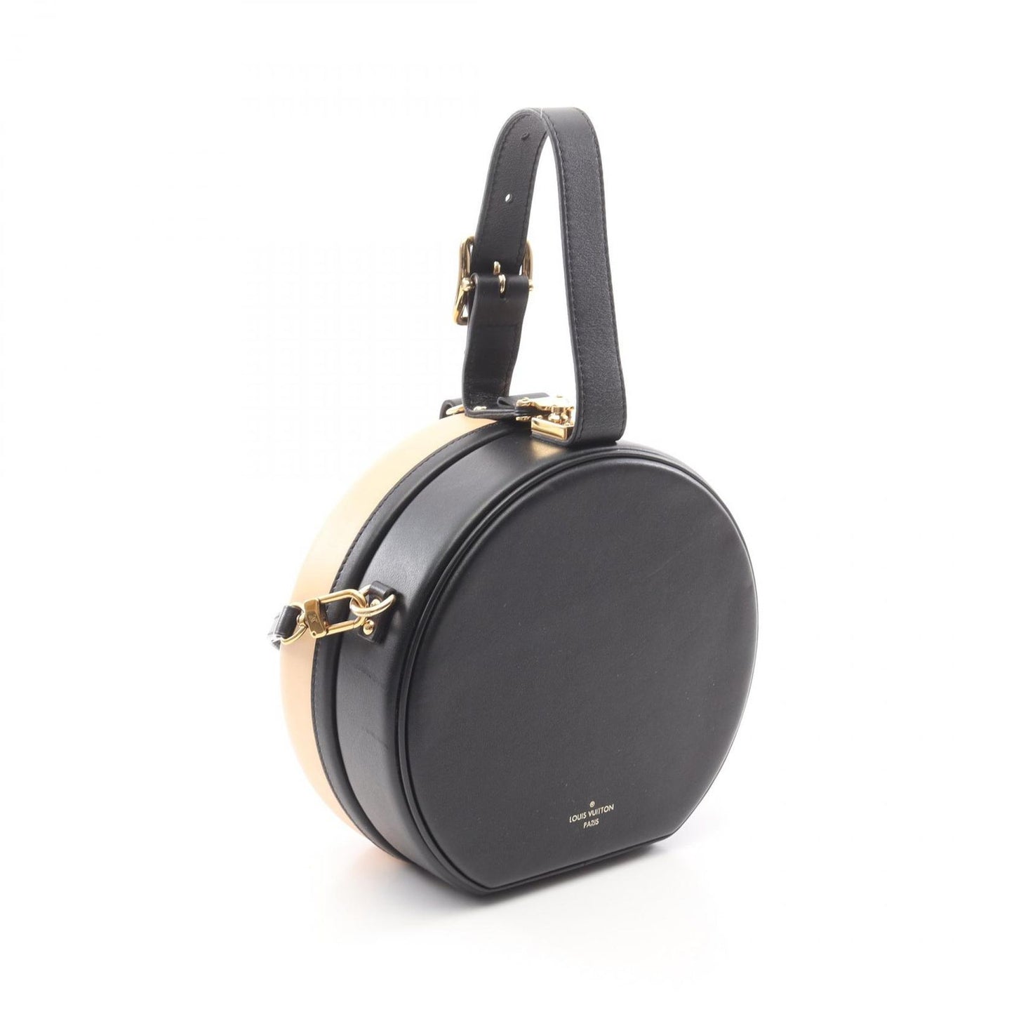 Louis Vuitton Petite Boite Chapeau Handbag - Black/Beige Leather
