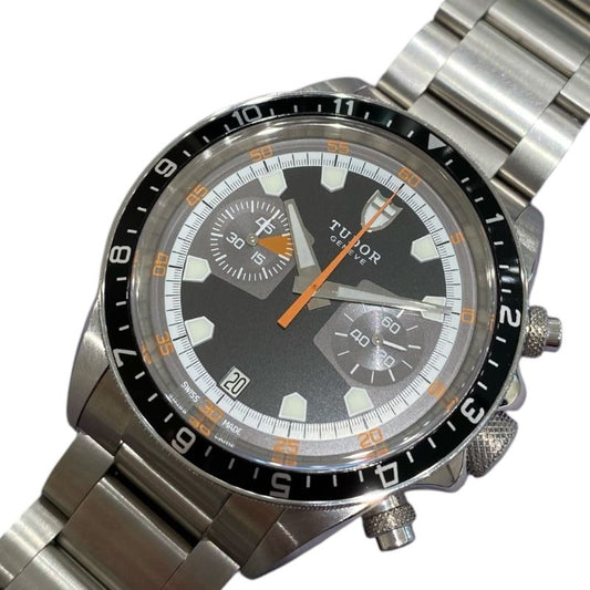TUDOR Heritage Chrono 70330N Black Stainless Steel Men's Watch