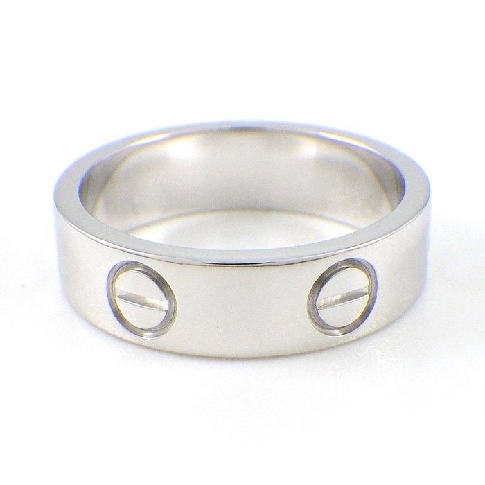 Cartier Love Ring Classic Model MM in K18 White Gold - Size 12
