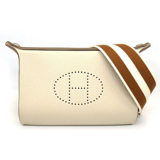 HERMES Vidpoche Shoulder Bag - K Stamp 2025, Ivory & Gold