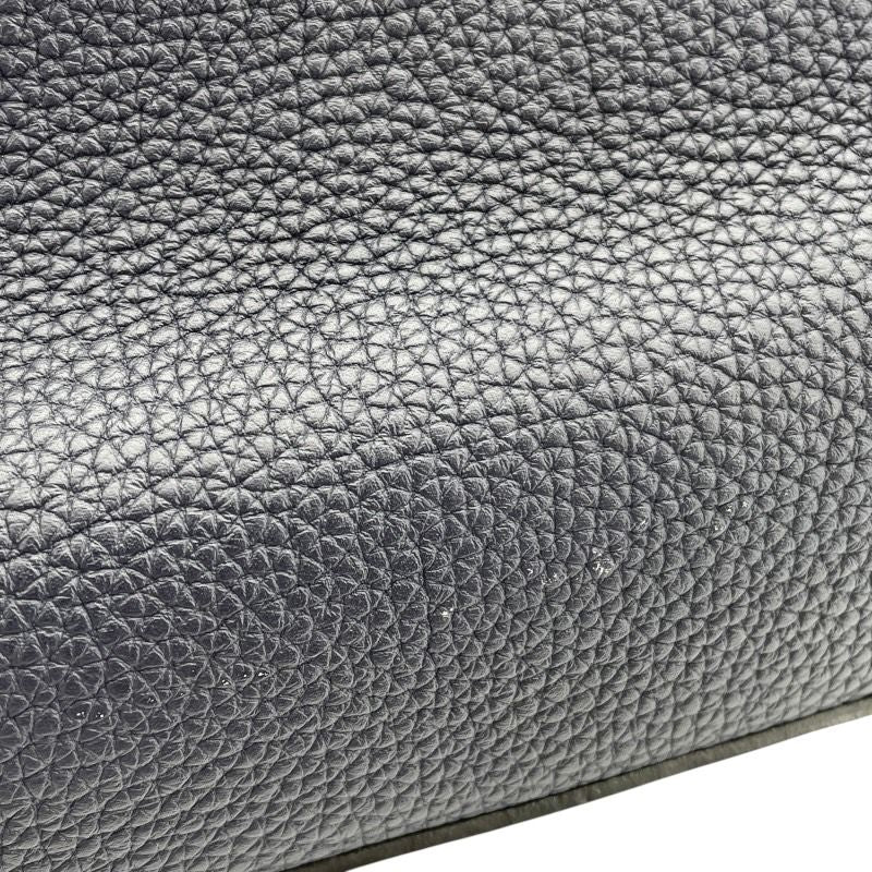 HERMES City News A刻 Blue Nuit & Silver Hardware Shoulder Bag