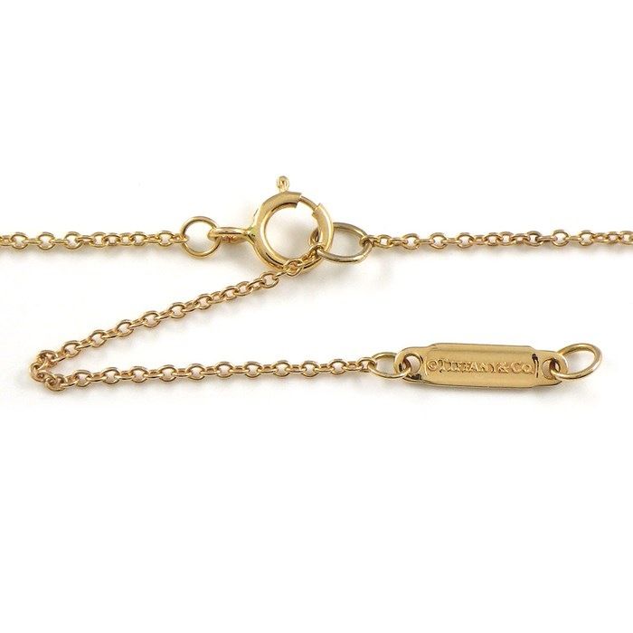 Tiffany & Co. T Smile Small Necklace in K18 Pink Gold with Diamonds