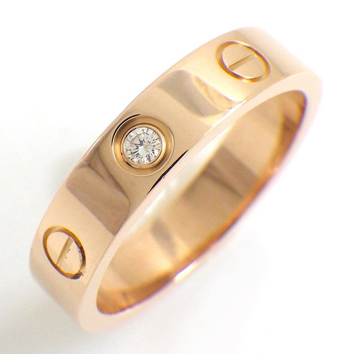 Cartier Love Ring Small Model SM with Diamond - K18 Pink Gold