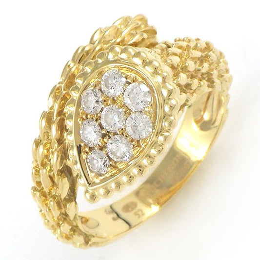 BOUCHERON Serpent Bohème Small Ring with Diamonds in K18 Yellow Gold