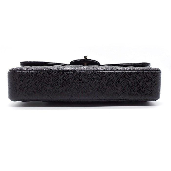 Chanel Matelassé Shoulder Bag A35731 in Black Caviar Leather