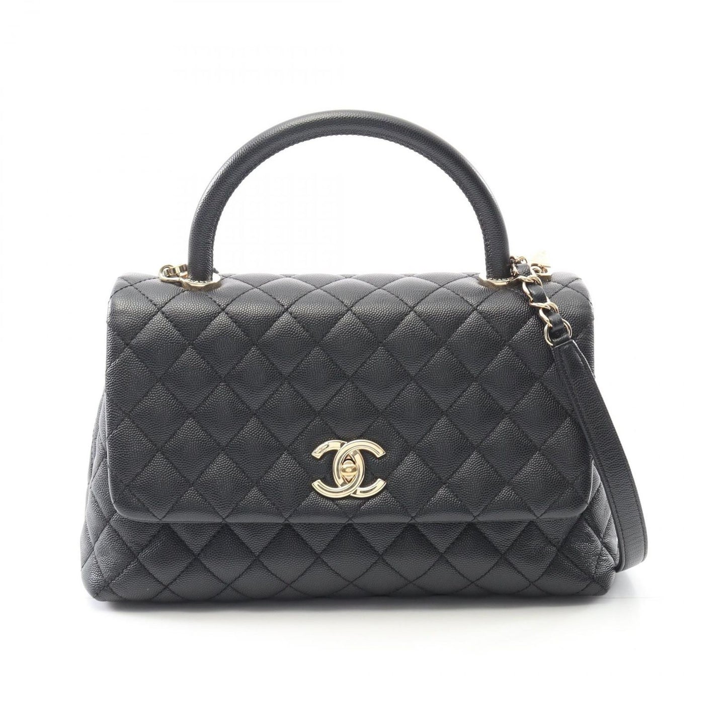 CHANEL Coco Handle 29 Flap Bag in Black Calfskin - Timeless Elegance